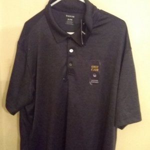 Haggar Short Sleeve Polo Shirt Gray XL Casual Work Button Down New With Tags